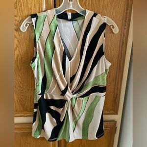 Alfani Stylish Green and Black Women's Top